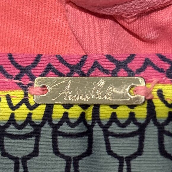 Anne Cole Twist Front Geometric Stripe Swim Bandeau Tankini Top Small Beach Pool - Picture 7 of 9